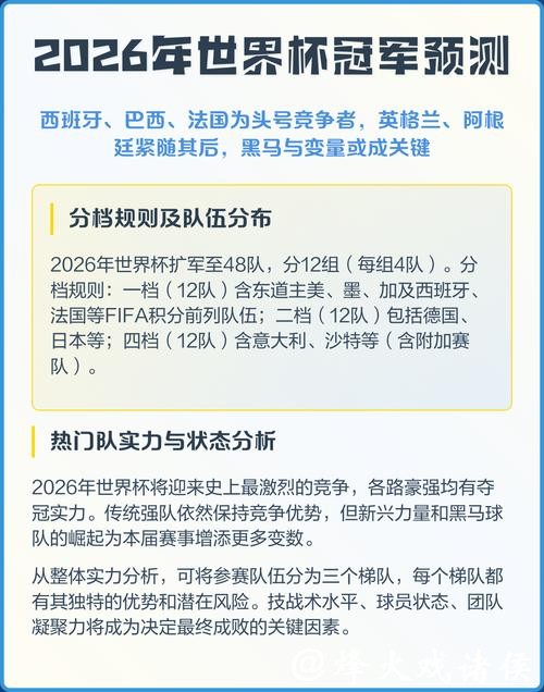 2026世界杯赛事预测方法与策略详解 2026世界杯赛事预测方法与策略详解